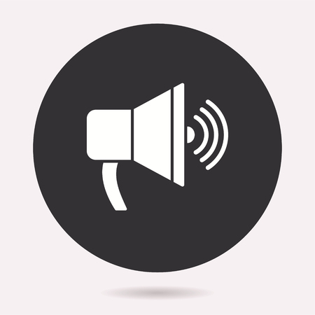 Speaker icon. Vector illustration isolated. Simple pictogram for graphic and web design.のイラスト素材