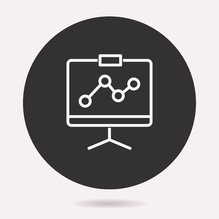 Presentation icon. Vector illustration isolated. Simple pictogram for graphic and web design.のイラスト素材