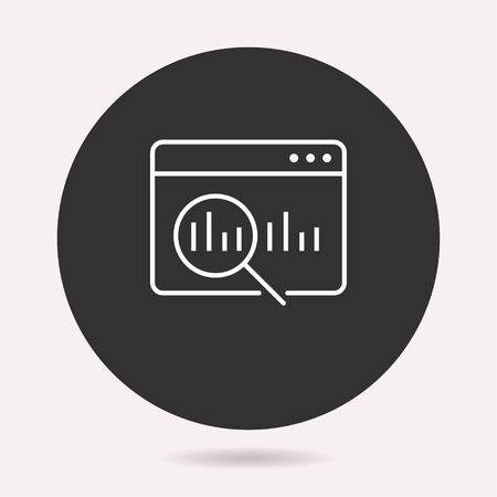 Data analysis icon. Vector illustration isolated. Simple pictogram for graphic and web design.のイラスト素材