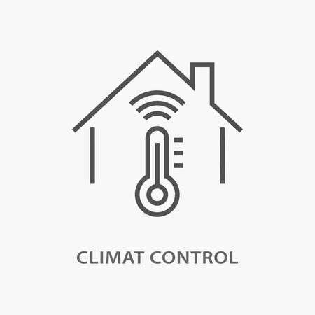Climat control line icon. Vector illustration on white background.のイラスト素材