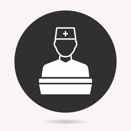 Doctor icon. Vector illustration isolated. Simple pictogram for graphic and web design.のイラスト素材