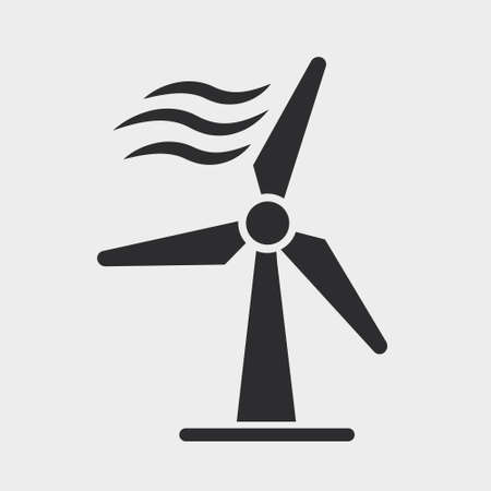 Wind power plant on white background. Vector illustration.のイラスト素材