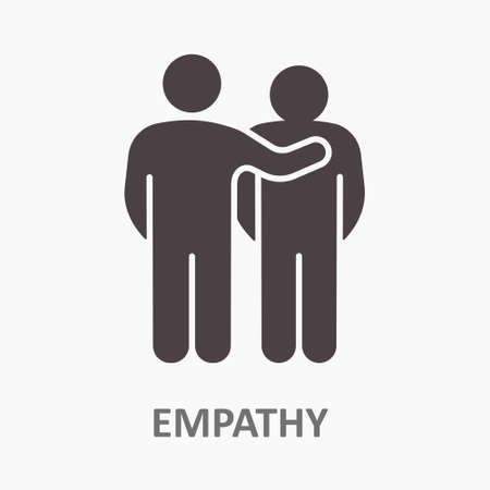 Empathy icon on white background. Vector illustration.のイラスト素材