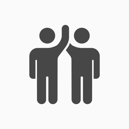 Partnership icon on white background.