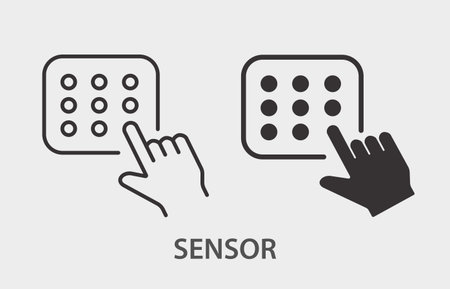 Sensor icon on white background. Vector illustration.のイラスト素材