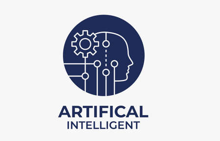 Artificial intelligence vector icon isolated on white background for graphic and web design.のイラスト素材