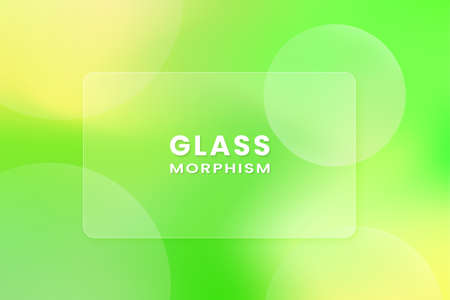 Transparent rectangular in glass morphism style. Place for your texts. Vector illustration.のイラスト素材