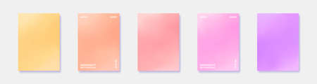 Set of vector gradient backgrounds. For stories, covers, invitation, poster and more. Vector illustration.のイラスト素材