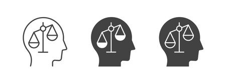 Psychosis icons. Symbol of anxiety, psychotic, instability. Vector illustration.のイラスト素材