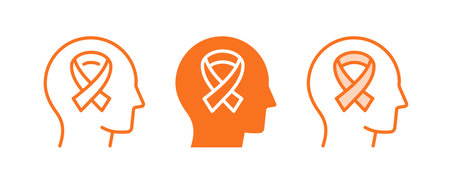Multiple sclerosis icons. Vector illustration isolated on white.のイラスト素材