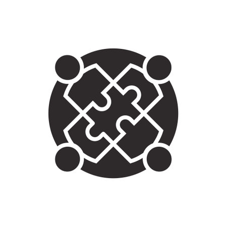 Teamwork icon. Vector illustration. Symbols of cooperation and partnership.のイラスト素材