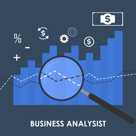 Vector abstract illustration of business analysis conceptのイラスト素材
