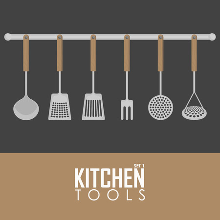 Kitchen tools vector illustration set of ellementsのイラスト素材
