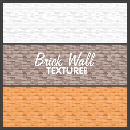 Brick Wall Texture Background. Set of different colourのイラスト素材