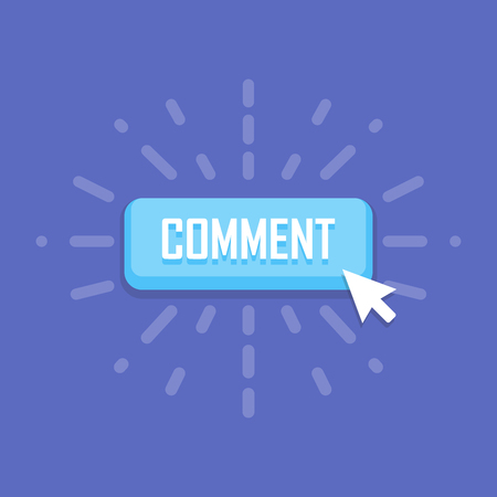 Comment button template. design. Business with symbol icon.のイラスト素材