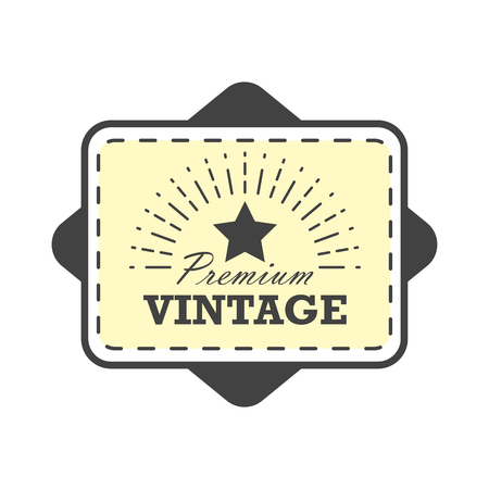 Vintage label design illustrationのイラスト素材