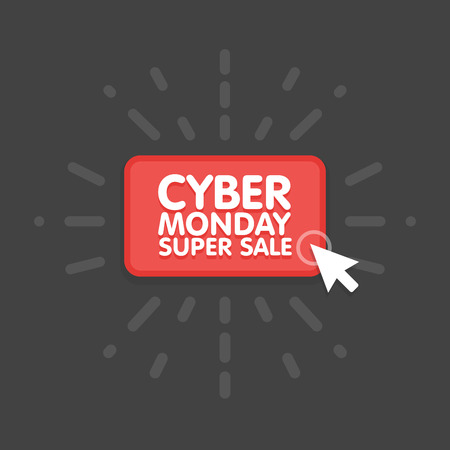 Cyber Monday, online shopping and marketing conceptのイラスト素材