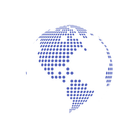 White dotted globe glass transparent illustration.のイラスト素材