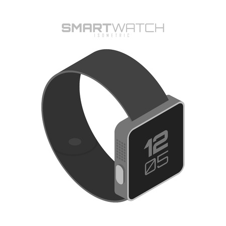Smart watch Isolated on white background for your projects and infographics. Innovation future technologies.のイラスト素材