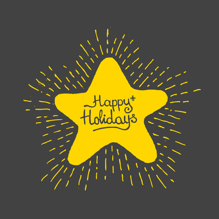 cartoon star shaped christmas tree bauble.のイラスト素材