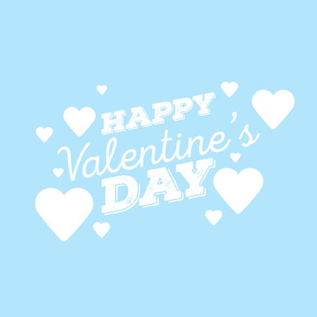 Happy Valentines day Greeting Card, vector illustration.のイラスト素材
