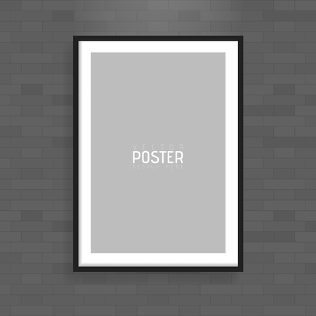 Empty white A4 sized vector paper frame mockup. Show your flyers, brochures, headlines etc with this highly detailed realistic design template element.のイラスト素材