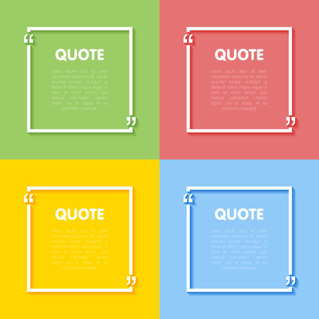 Set of frames for quotes.のイラスト素材