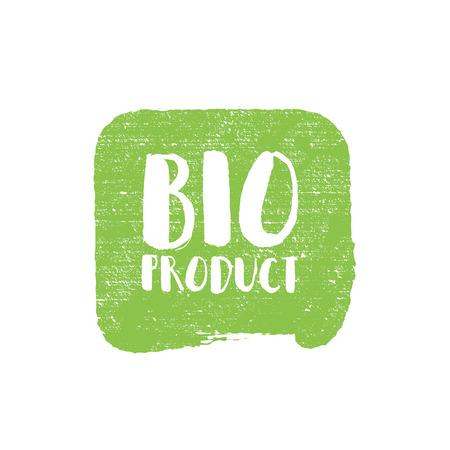 Grunge bio natural rubber stamp, vector illustration.のイラスト素材