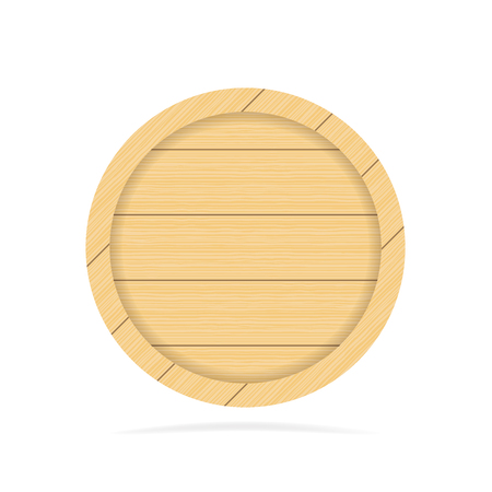 Wooden empty signboard badge wood texture pattern for logo, web site. Vector illustration.のイラスト素材