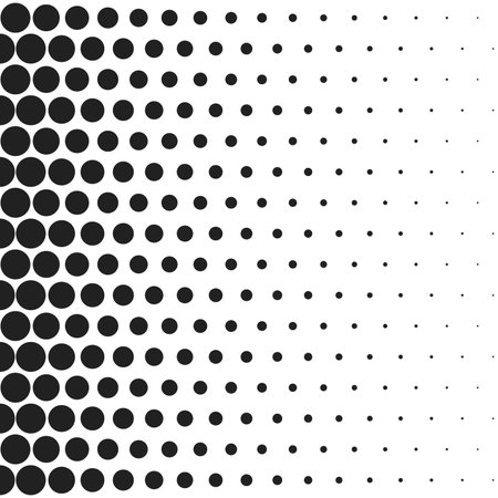 Halftone dotted vintage retro gradients pattern. Monochrome pop art vector illustration.