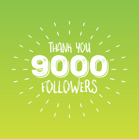 Thank you letters for follower vector illustration.のイラスト素材