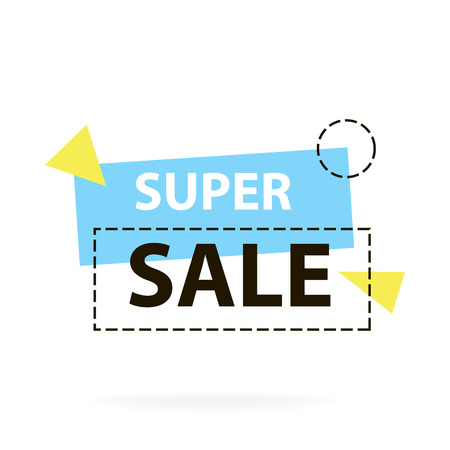 Trendy modern geometric sale badge labels Vector illustration.の写真素材
