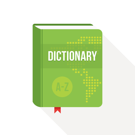 Dictionary book cover icon design. Flat style Vector illustration.のイラスト素材