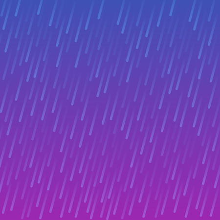 Neon colored purple rain drops on blue background. Vector illustration.のイラスト素材