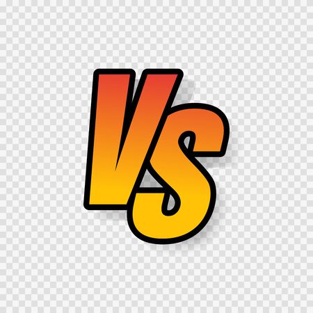 Vs letters or versus  vector sign isolated on transparent background.のイラスト素材