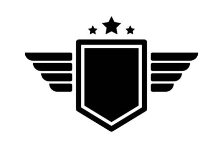 Eagle wings army vector badges. Aviation wing labels. Winged pilot emblems. Label and insignia military illustrationのイラスト素材
