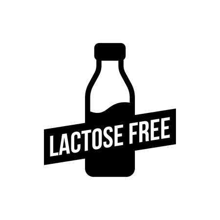 Lactose free icon. Without lactose food symbol design , menu, product package template. Vector illustration.のイラスト素材