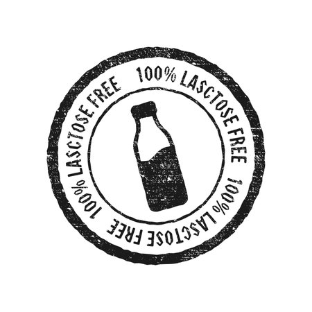 Lactose free grunge rubber stamp on white background, Vector illustration.のイラスト素材
