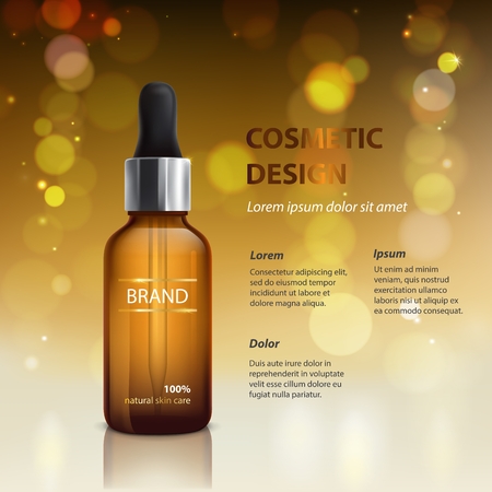 Poster for the promotion of cosmetic anti-aging premium productのイラスト素材