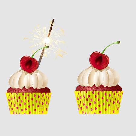 A set of sweet icon.のイラスト素材