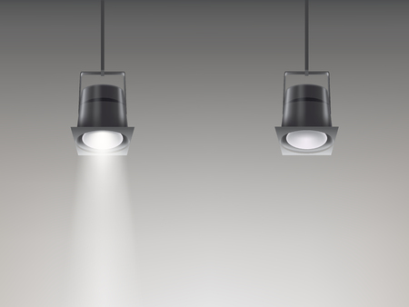 A set of ceiling lampsのイラスト素材