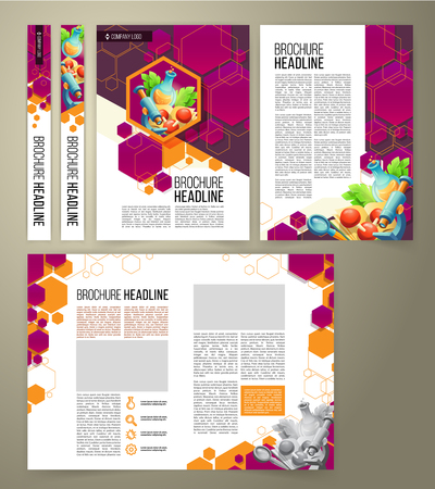 Advertising brochure design templateのイラスト素材