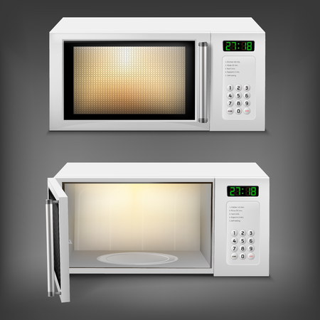 Vectorgraphics about defrost at ClipDealer 3d vector microwave oven with glass