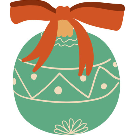 Ball ornament icon Christmas globe isolated vectorのイラスト素材