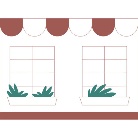 Shop showcase vector storefront icon on whiteのイラスト素材