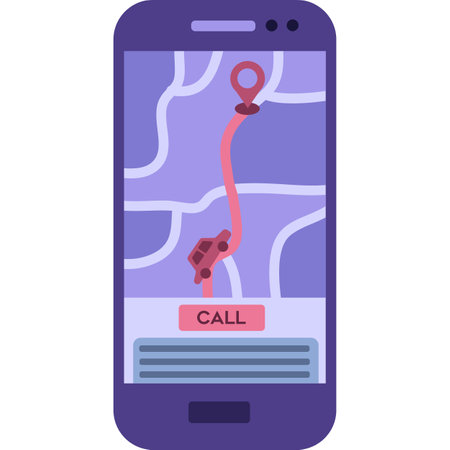 Car sharing service vector mobile app iconのイラスト素材