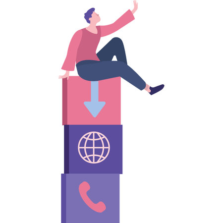 Global business icon vector business man ceoのイラスト素材