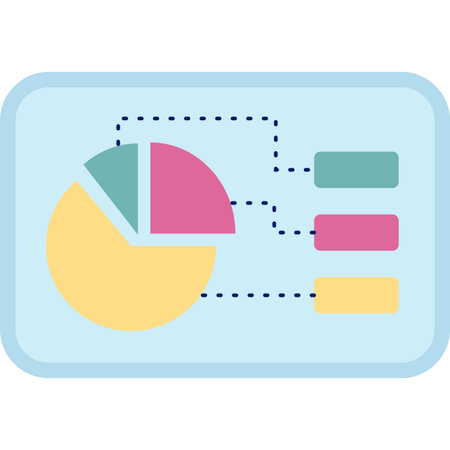 Statistics dashboard info pie chart screen iconのイラスト素材