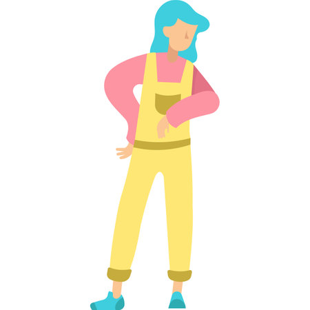 Woman waiting icon vector girl looking at watchのイラスト素材