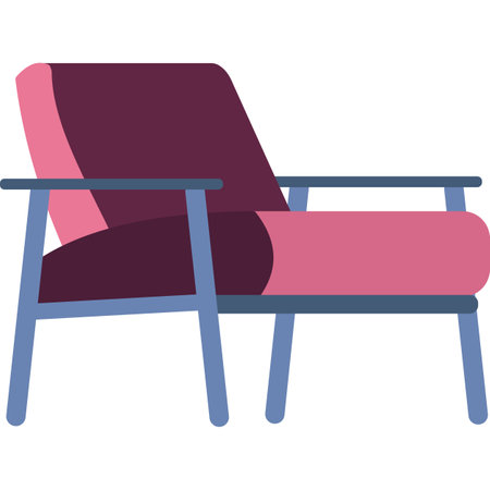 Armchair vector chair icon cozy sofa furnitureのイラスト素材